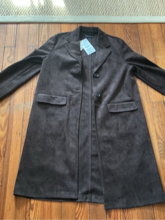 Zara Jackets & Blazers - Zara Dark Brown Suede Trench Coat